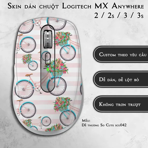 Skin dán chuột Logitech MX Anywhere mẫu Dễ thương So Cute scu042