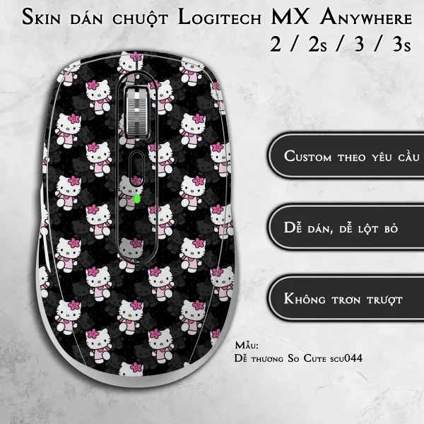 Skin dán chuột Logitech MX Anywhere mẫu Dễ thương So Cute scu044