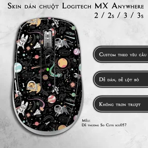 Skin dán chuột Logitech MX Anywhere mẫu Dễ thương So Cute scu057