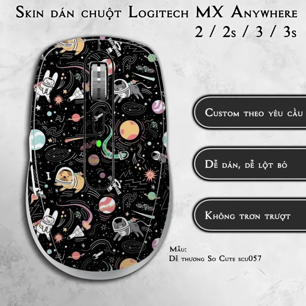 Skin dán chuột Logitech MX Anywhere mẫu Dễ thương So Cute scu057