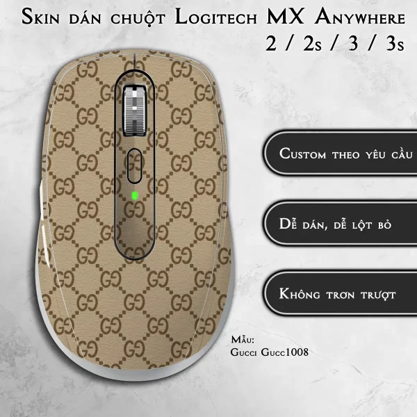 Skin dán chuột Logitech MX Anywhere mẫu Gucci Gucc1008