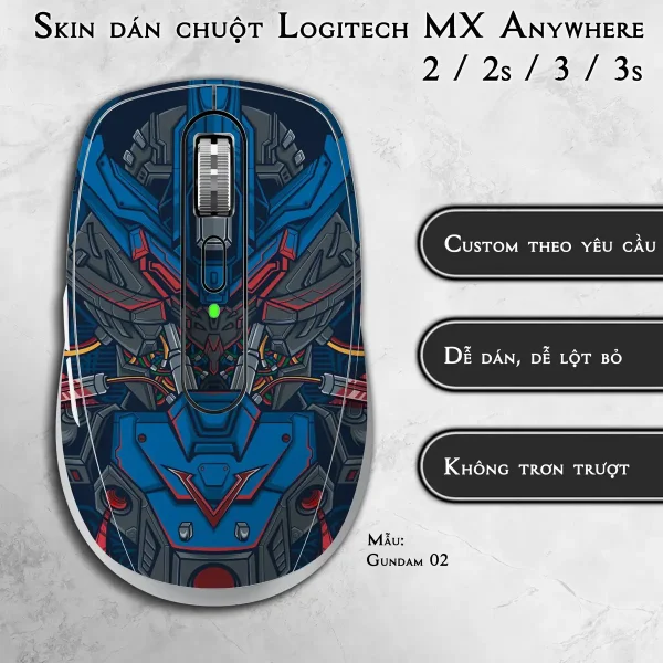 Skin dán chuột Logitech MX Anywhere mẫu Gundam 02