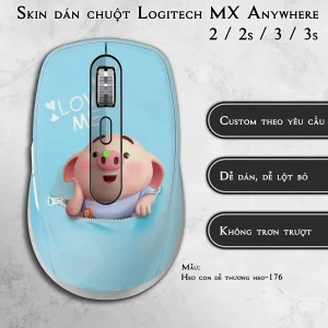 Skin dán chuột Logitech MX Anywhere mẫu Heo con dễ thương heo-176
