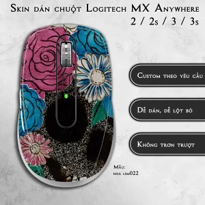 Skin dán chuột Logitech MX Anywhere mẫu hoa lsm022
