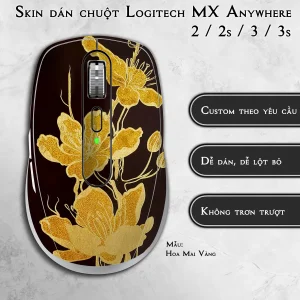 Skin dán chuột Logitech MX Anywhere mẫu Hoa Mai Vàng