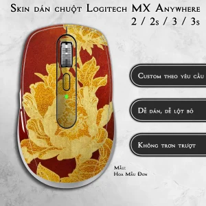 Skin dán chuột Logitech MX Anywhere mẫu Hoa Mẫu Đơn