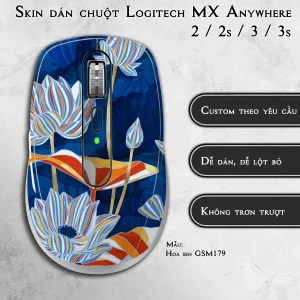 Skin dán chuột Logitech MX Anywhere mẫu Hoa sen GSM179