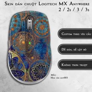 Skin dán chuột Logitech MX Anywhere mẫu Hoa văn hov003