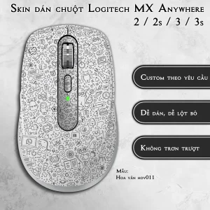 Skin dán chuột Logitech MX Anywhere mẫu Hoa văn hov011
