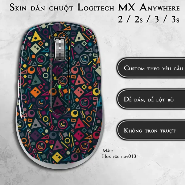 Skin dán chuột Logitech MX Anywhere mẫu Hoa văn hov013