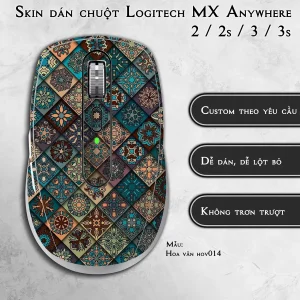 Skin dán chuột Logitech MX Anywhere mẫu Hoa văn hov014