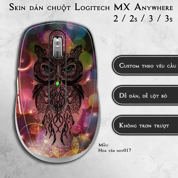 Skin dán chuột Logitech MX Anywhere mẫu Hoa văn hov017