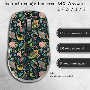 Skin dán chuột Logitech MX Anywhere mẫu hoa văn sticker stic234