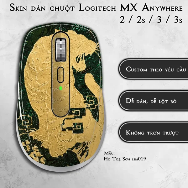 Skin dán chuột Logitech MX Anywhere mẫu Hổ Toạ Sơn lsm019