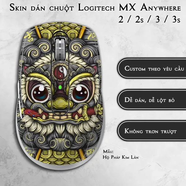 Skin dán chuột Logitech MX Anywhere mẫu Hộ Pháp Kim Lân