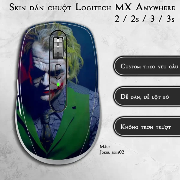 Skin dán chuột Logitech MX Anywhere mẫu Joker joke02