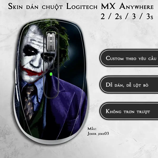 Skin dán chuột Logitech MX Anywhere mẫu Joker joke03