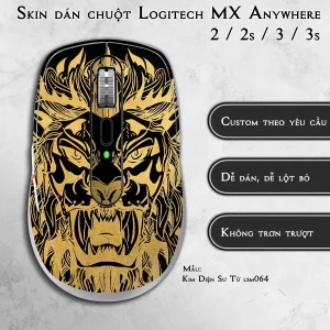 Skin dán chuột Logitech MX Anywhere mẫu Kim Diện Sư Tử lsm064