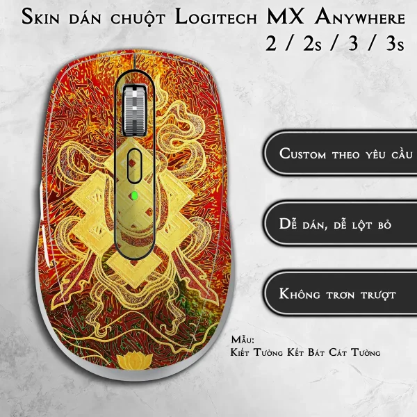 Skin dán chuột Logitech MX Anywhere mẫu Kiết Tường Kết Bát Cát Tường