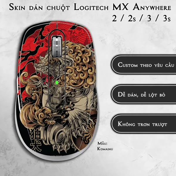 Skin dán chuột Logitech MX Anywhere mẫu Komainu