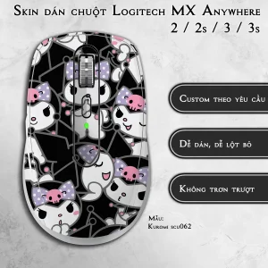 Skin dán chuột Logitech MX Anywhere mẫu Kuromi scu062