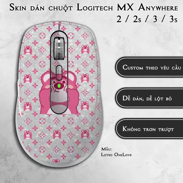 Skin dán chuột Logitech MX Anywhere mẫu Lotso OneLove