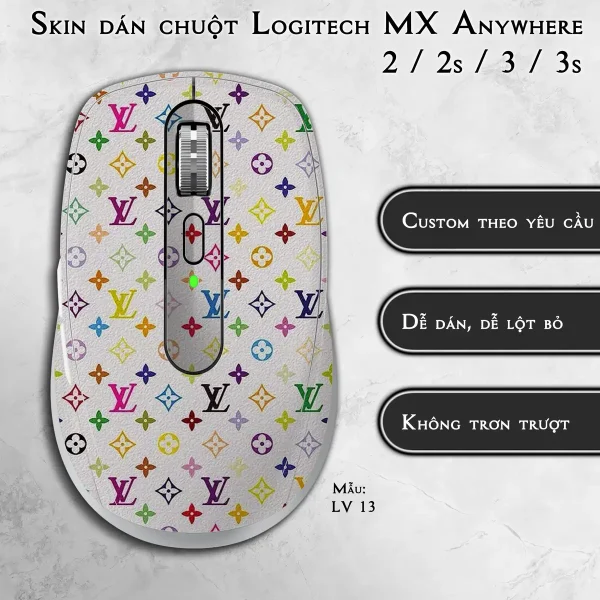 Skin dán chuột Logitech MX Anywhere mẫu LV 13