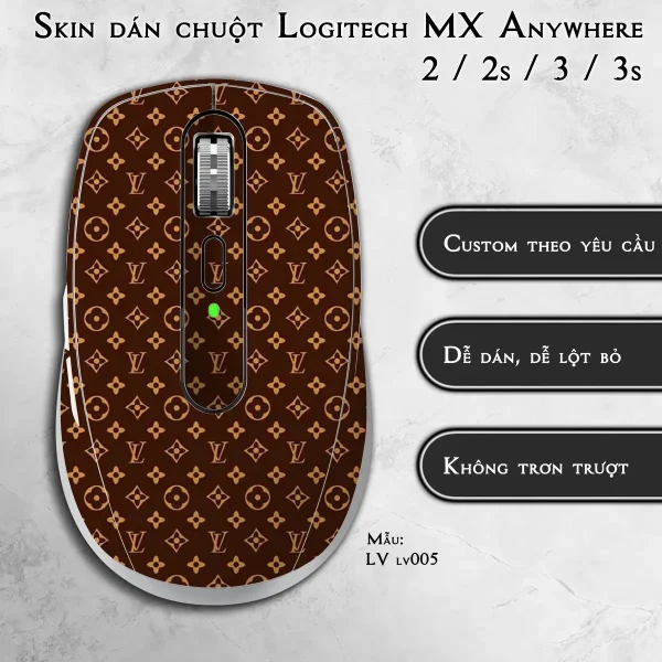 Skin dán chuột Logitech MX Anywhere mẫu LV lv005