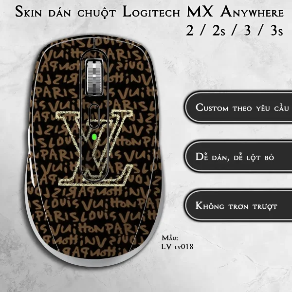 Skin dán chuột Logitech MX Anywhere mẫu LV lv018