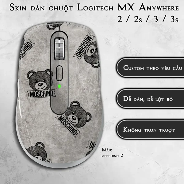Skin dán chuột Logitech MX Anywhere mẫu moschino 2