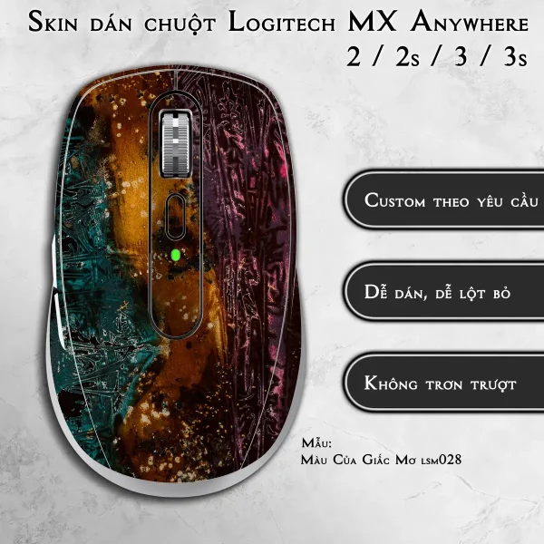 Skin dán chuột Logitech MX Anywhere mẫu Màu Của Giấc Mơ lsm028