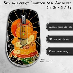 Skin dán chuột Logitech MX Anywhere mẫu Mèo Thần Tài