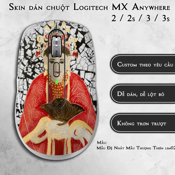 Skin dán chuột Logitech MX Anywhere mẫu Mẫu Đệ Nhất Mẫu Thượng Thiên lsm029