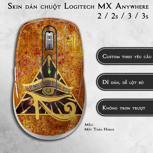 Skin dán chuột Logitech MX Anywhere mẫu Mắt Thần Horus