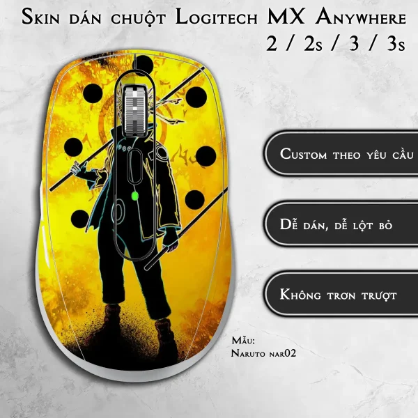 Skin dán chuột Logitech MX Anywhere mẫu Naruto nar02