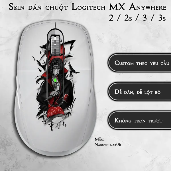 Skin dán chuột Logitech MX Anywhere mẫu Naruto nar06