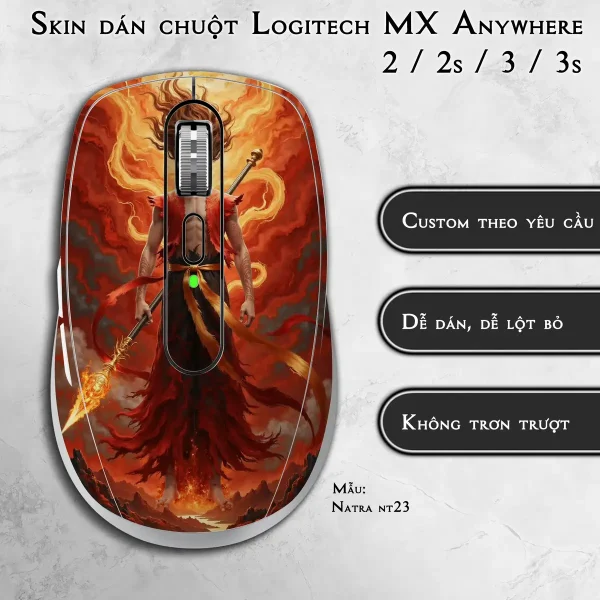 Skin dán chuột Logitech MX Anywhere mẫu Natra nt23
