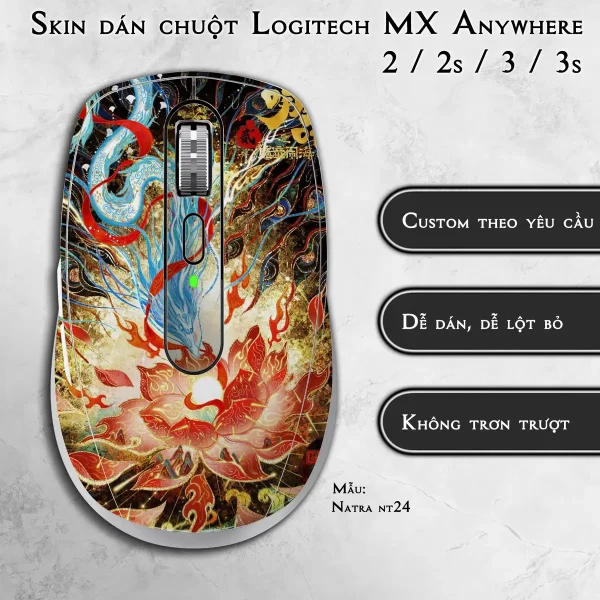 Skin dán chuột Logitech MX Anywhere mẫu Natra nt24