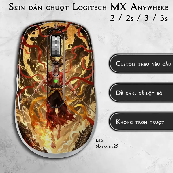 Skin dán chuột Logitech MX Anywhere mẫu Natra nt25