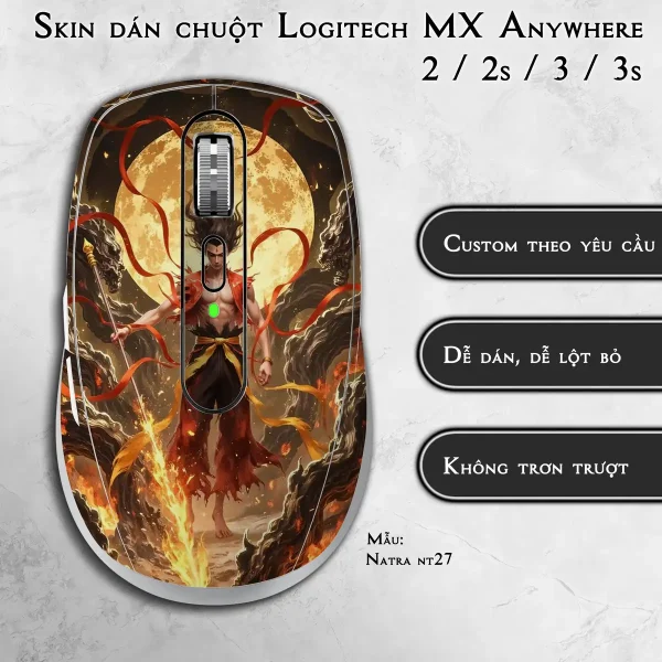 Skin dán chuột Logitech MX Anywhere mẫu Natra nt27