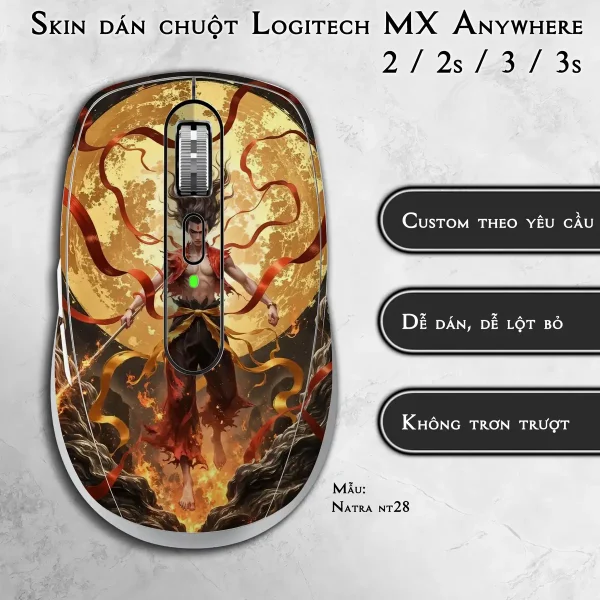 Skin dán chuột Logitech MX Anywhere mẫu Natra nt28