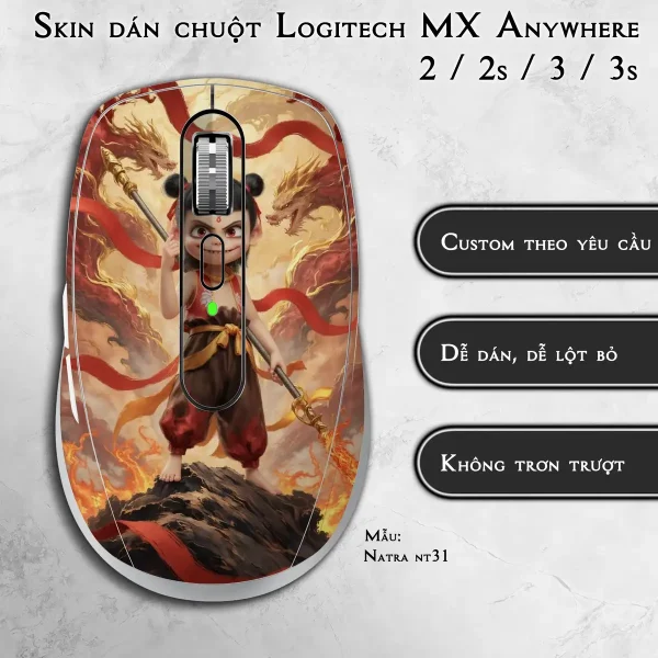 Skin dán chuột Logitech MX Anywhere mẫu Natra nt31