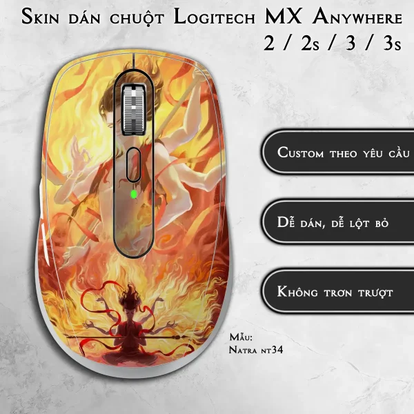Skin dán chuột Logitech MX Anywhere mẫu Natra nt34