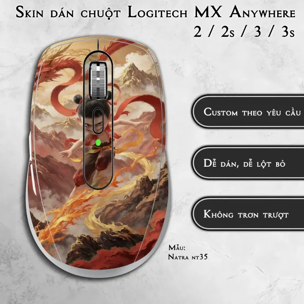Skin dán chuột Logitech MX Anywhere mẫu Natra nt35