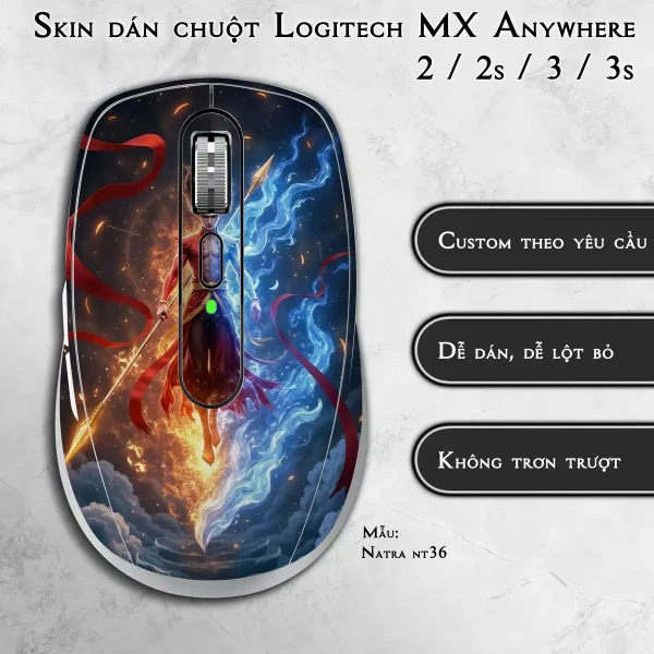 Skin dán chuột Logitech MX Anywhere mẫu Natra nt36