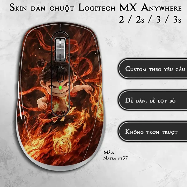 Skin dán chuột Logitech MX Anywhere mẫu Natra nt37