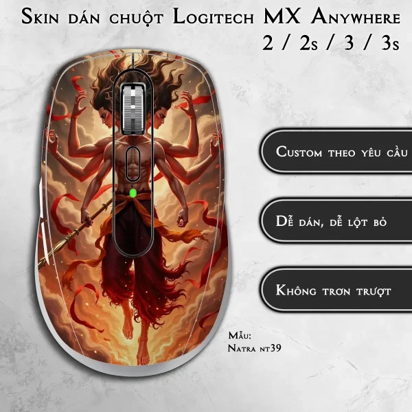 Skin dán chuột Logitech MX Anywhere mẫu Natra nt39