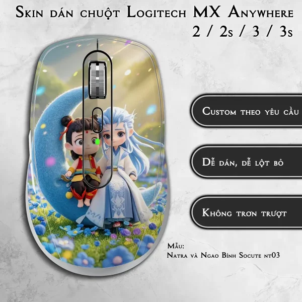 Skin dán chuột Logitech MX Anywhere mẫu Natra và Ngao Bính Socute nt03