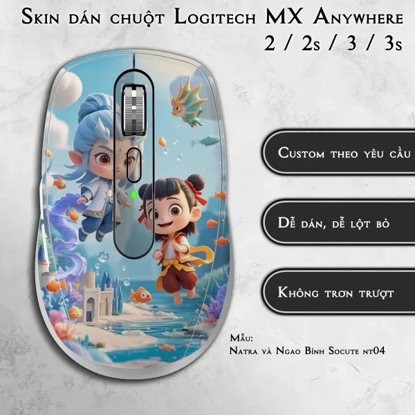 Skin dán chuột Logitech MX Anywhere mẫu Natra và Ngao Bính Socute nt04