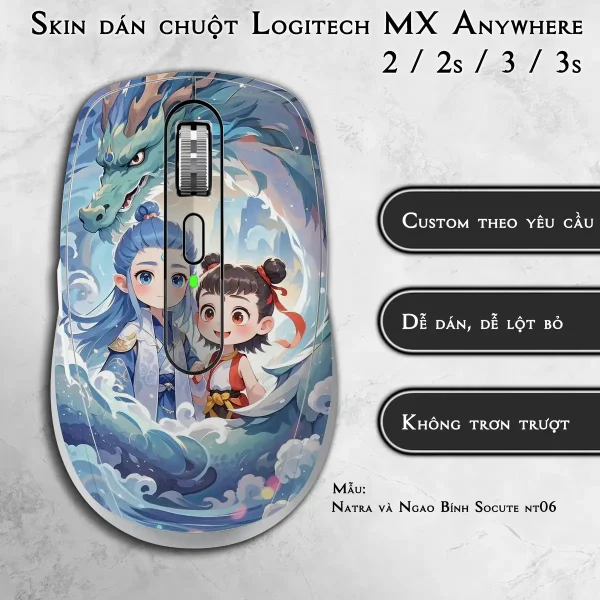Skin dán chuột Logitech MX Anywhere mẫu Natra và Ngao Bính Socute nt06